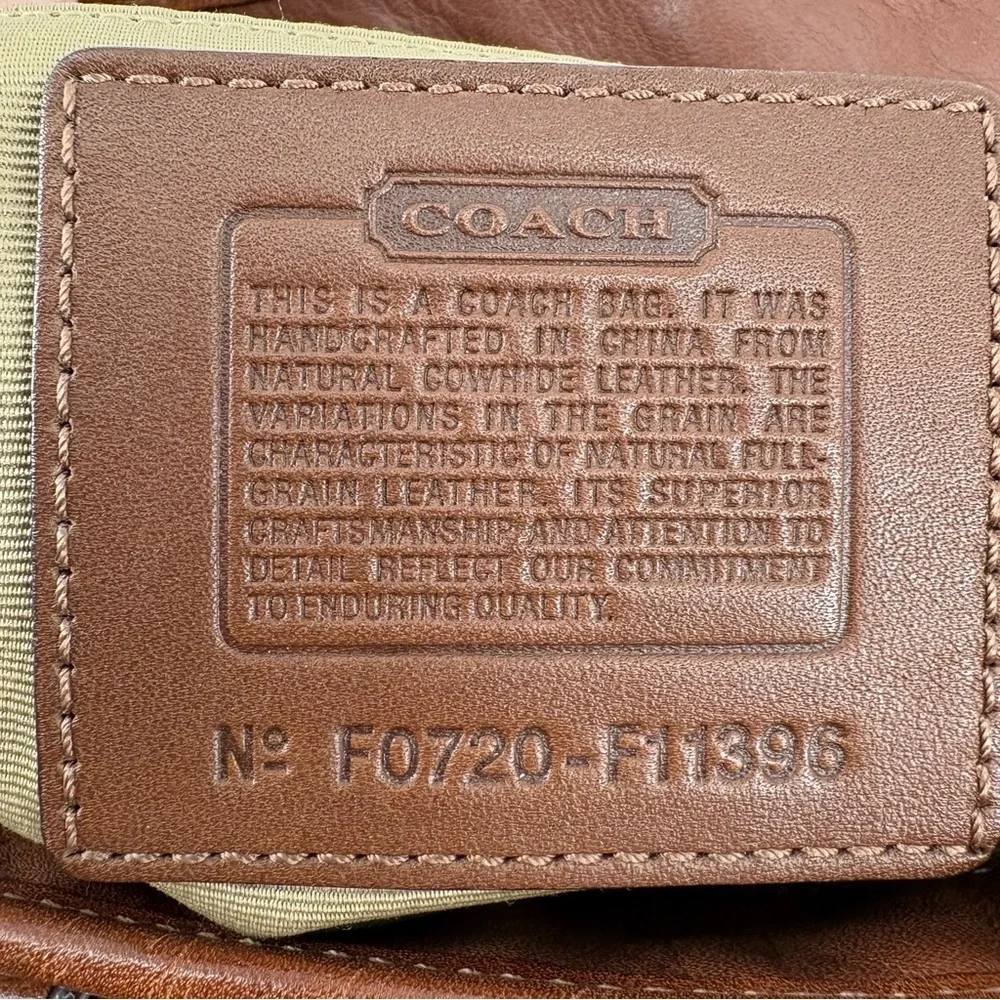 Vintage Coach Gallery Leather North South Tote Putty Brown Y2K Classic F19456